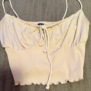 SHEIN Ivory Camisole with Tie Detail